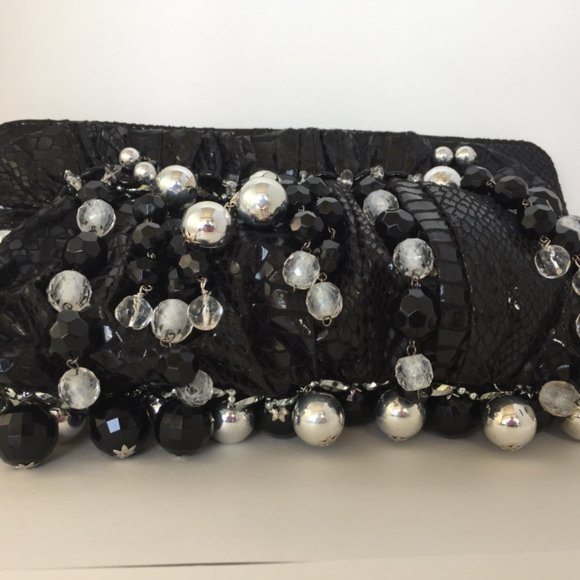 Upcycled Faux Leather Clutch Purse - Picture 5 of 7